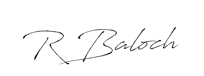 R Baloch stylish signature style. Best Handwritten Sign (Antro_Vectra) for my name. Handwritten Signature Collection Ideas for my name R Baloch. R Baloch signature style 6 images and pictures png