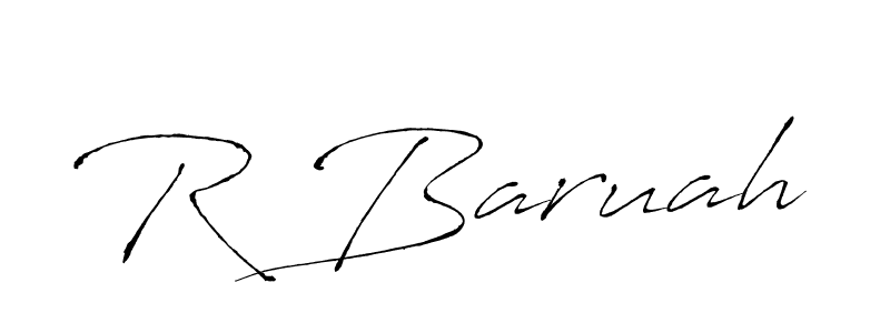 if you are searching for the best signature style for your name R Baruah. so please give up your signature search. here we have designed multiple signature styles  using Antro_Vectra. R Baruah signature style 6 images and pictures png