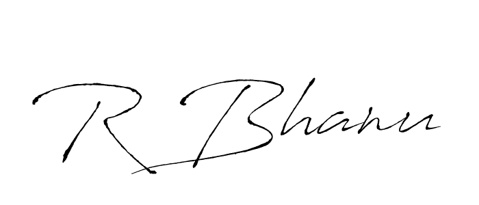 Use a signature maker to create a handwritten signature online. With this signature software, you can design (Antro_Vectra) your own signature for name R Bhanu. R Bhanu signature style 6 images and pictures png