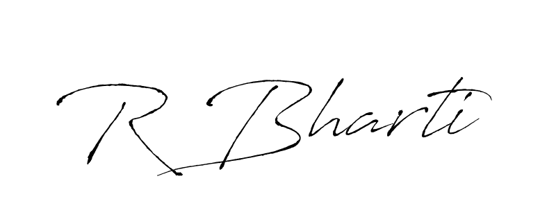 The best way (Antro_Vectra) to make a short signature is to pick only two or three words in your name. The name R Bharti include a total of six letters. For converting this name. R Bharti signature style 6 images and pictures png