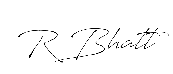 Design your own signature with our free online signature maker. With this signature software, you can create a handwritten (Antro_Vectra) signature for name R Bhatt. R Bhatt signature style 6 images and pictures png