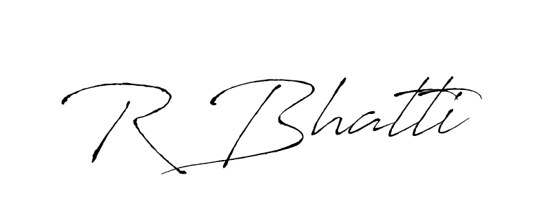 Create a beautiful signature design for name R Bhatti. With this signature (Antro_Vectra) fonts, you can make a handwritten signature for free. R Bhatti signature style 6 images and pictures png