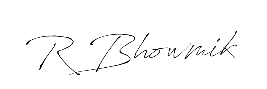 The best way (Antro_Vectra) to make a short signature is to pick only two or three words in your name. The name R Bhowmik include a total of six letters. For converting this name. R Bhowmik signature style 6 images and pictures png