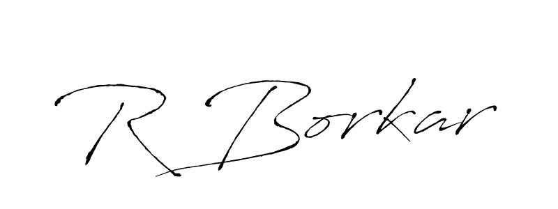 Make a beautiful signature design for name R Borkar. With this signature (Antro_Vectra) style, you can create a handwritten signature for free. R Borkar signature style 6 images and pictures png