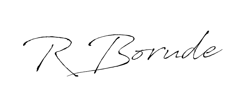 You should practise on your own different ways (Antro_Vectra) to write your name (R Borude) in signature. don't let someone else do it for you. R Borude signature style 6 images and pictures png