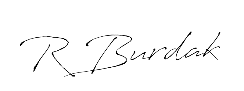 How to make R Burdak signature? Antro_Vectra is a professional autograph style. Create handwritten signature for R Burdak name. R Burdak signature style 6 images and pictures png