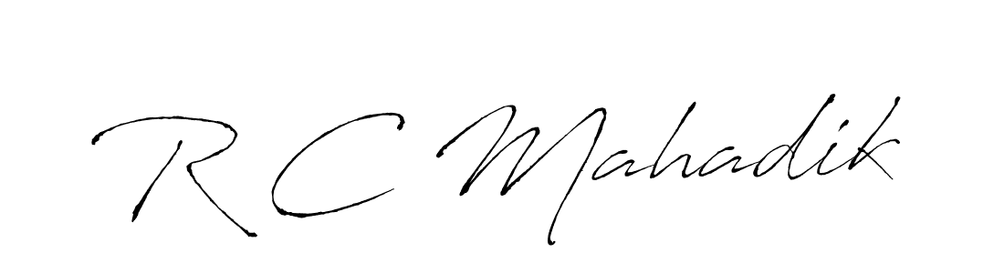 Create a beautiful signature design for name R C Mahadik. With this signature (Antro_Vectra) fonts, you can make a handwritten signature for free. R C Mahadik signature style 6 images and pictures png