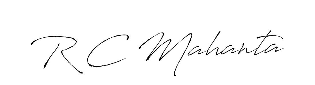 Make a beautiful signature design for name R C Mahanta. With this signature (Antro_Vectra) style, you can create a handwritten signature for free. R C Mahanta signature style 6 images and pictures png