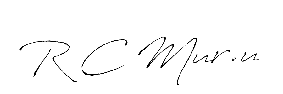 Make a beautiful signature design for name R C Mur.u. With this signature (Antro_Vectra) style, you can create a handwritten signature for free. R C Mur.u signature style 6 images and pictures png