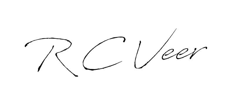 R C Veer stylish signature style. Best Handwritten Sign (Antro_Vectra) for my name. Handwritten Signature Collection Ideas for my name R C Veer. R C Veer signature style 6 images and pictures png