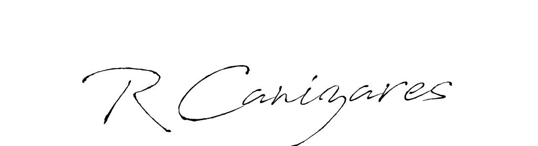 Make a beautiful signature design for name R Canizares. With this signature (Antro_Vectra) style, you can create a handwritten signature for free. R Canizares signature style 6 images and pictures png
