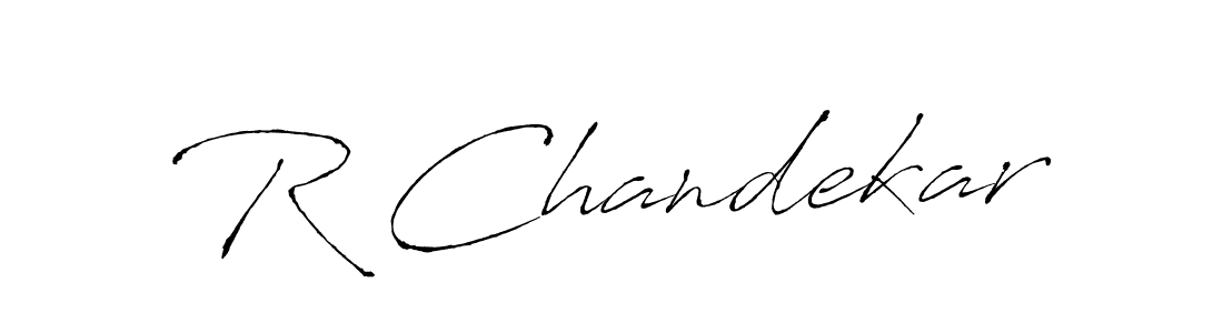 How to make R Chandekar name signature. Use Antro_Vectra style for creating short signs online. This is the latest handwritten sign. R Chandekar signature style 6 images and pictures png