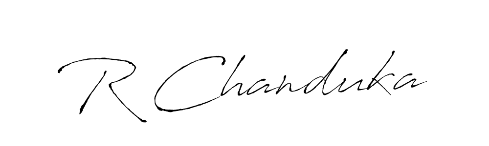 if you are searching for the best signature style for your name R Chanduka. so please give up your signature search. here we have designed multiple signature styles  using Antro_Vectra. R Chanduka signature style 6 images and pictures png