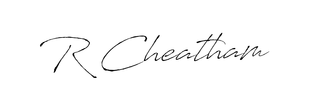 Use a signature maker to create a handwritten signature online. With this signature software, you can design (Antro_Vectra) your own signature for name R Cheatham. R Cheatham signature style 6 images and pictures png