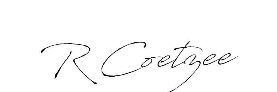 Design your own signature with our free online signature maker. With this signature software, you can create a handwritten (Antro_Vectra) signature for name R Coetzee. R Coetzee signature style 6 images and pictures png