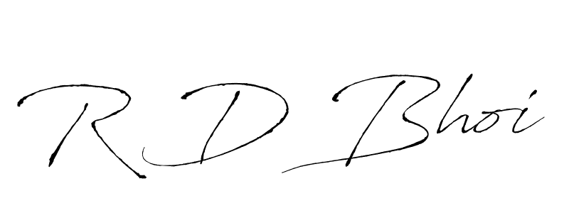 How to make R D Bhoi signature? Antro_Vectra is a professional autograph style. Create handwritten signature for R D Bhoi name. R D Bhoi signature style 6 images and pictures png