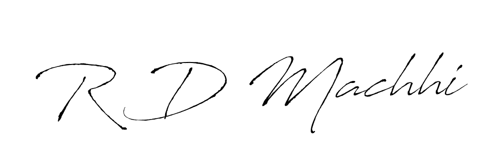 How to Draw R D Machhi signature style? Antro_Vectra is a latest design signature styles for name R D Machhi. R D Machhi signature style 6 images and pictures png