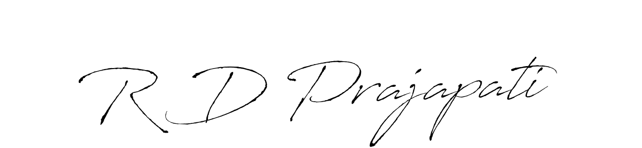 How to make R D Prajapati signature? Antro_Vectra is a professional autograph style. Create handwritten signature for R D Prajapati name. R D Prajapati signature style 6 images and pictures png