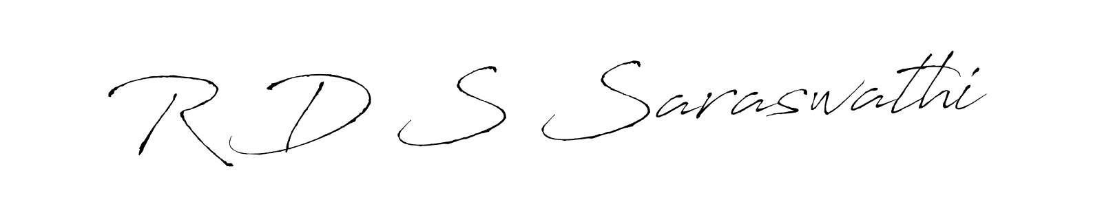 You should practise on your own different ways (Antro_Vectra) to write your name (R D S Saraswathi) in signature. don't let someone else do it for you. R D S Saraswathi signature style 6 images and pictures png