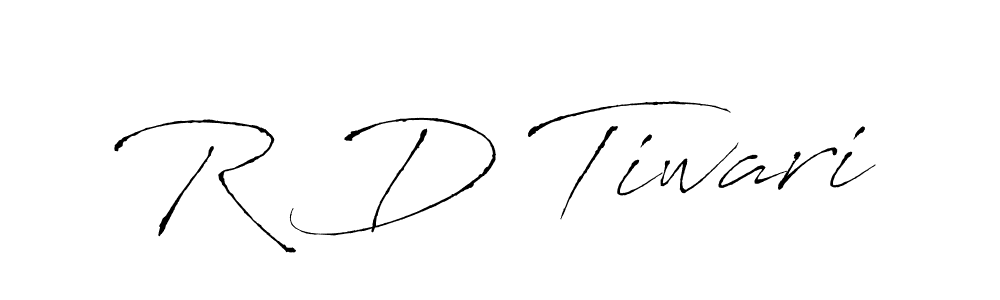 Design your own signature with our free online signature maker. With this signature software, you can create a handwritten (Antro_Vectra) signature for name R D Tiwari. R D Tiwari signature style 6 images and pictures png