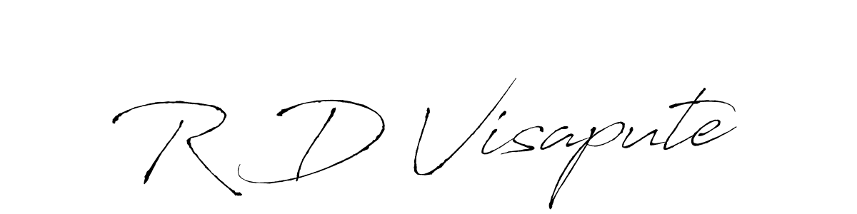 How to make R D Visapute name signature. Use Antro_Vectra style for creating short signs online. This is the latest handwritten sign. R D Visapute signature style 6 images and pictures png