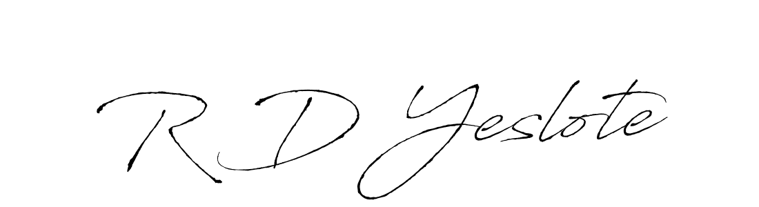 Design your own signature with our free online signature maker. With this signature software, you can create a handwritten (Antro_Vectra) signature for name R D Yeslote. R D Yeslote signature style 6 images and pictures png