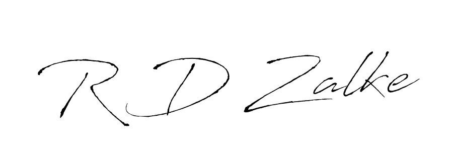 Create a beautiful signature design for name R D Zalke. With this signature (Antro_Vectra) fonts, you can make a handwritten signature for free. R D Zalke signature style 6 images and pictures png