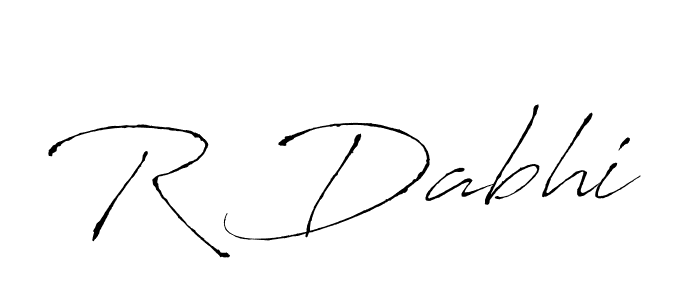 How to make R Dabhi signature? Antro_Vectra is a professional autograph style. Create handwritten signature for R Dabhi name. R Dabhi signature style 6 images and pictures png
