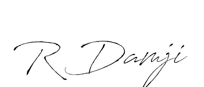 How to make R Damji signature? Antro_Vectra is a professional autograph style. Create handwritten signature for R Damji name. R Damji signature style 6 images and pictures png