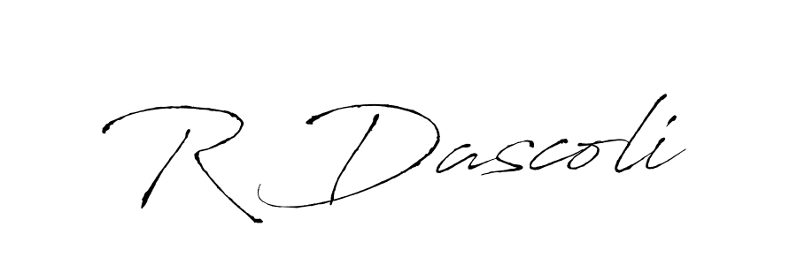 Make a beautiful signature design for name R Dascoli. With this signature (Antro_Vectra) style, you can create a handwritten signature for free. R Dascoli signature style 6 images and pictures png