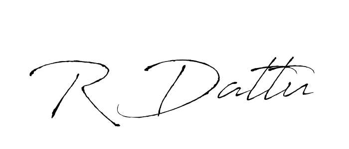 R Dattu stylish signature style. Best Handwritten Sign (Antro_Vectra) for my name. Handwritten Signature Collection Ideas for my name R Dattu. R Dattu signature style 6 images and pictures png