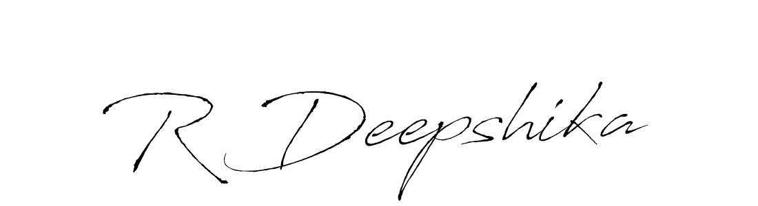 Make a beautiful signature design for name R Deepshika. With this signature (Antro_Vectra) style, you can create a handwritten signature for free. R Deepshika signature style 6 images and pictures png