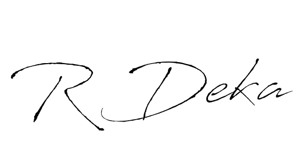 How to make R Deka name signature. Use Antro_Vectra style for creating short signs online. This is the latest handwritten sign. R Deka signature style 6 images and pictures png