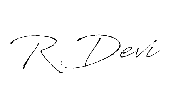 Design your own signature with our free online signature maker. With this signature software, you can create a handwritten (Antro_Vectra) signature for name R Devi. R Devi signature style 6 images and pictures png