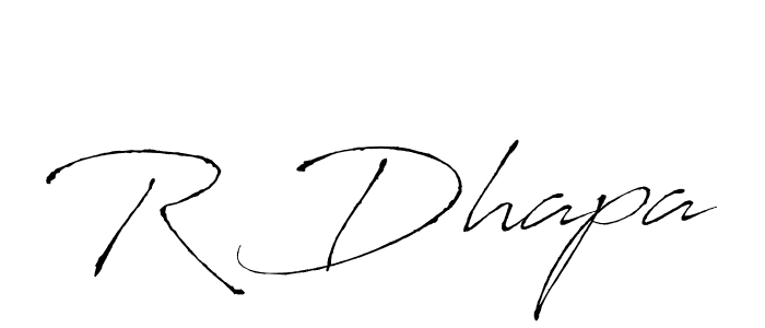 R Dhapa stylish signature style. Best Handwritten Sign (Antro_Vectra) for my name. Handwritten Signature Collection Ideas for my name R Dhapa. R Dhapa signature style 6 images and pictures png