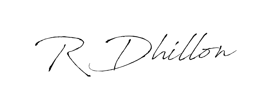 How to make R Dhillon signature? Antro_Vectra is a professional autograph style. Create handwritten signature for R Dhillon name. R Dhillon signature style 6 images and pictures png