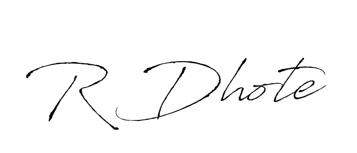 This is the best signature style for the R Dhote name. Also you like these signature font (Antro_Vectra). Mix name signature. R Dhote signature style 6 images and pictures png