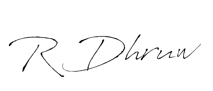 R Dhruw stylish signature style. Best Handwritten Sign (Antro_Vectra) for my name. Handwritten Signature Collection Ideas for my name R Dhruw. R Dhruw signature style 6 images and pictures png