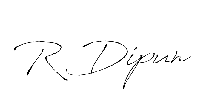 How to make R Dipun name signature. Use Antro_Vectra style for creating short signs online. This is the latest handwritten sign. R Dipun signature style 6 images and pictures png