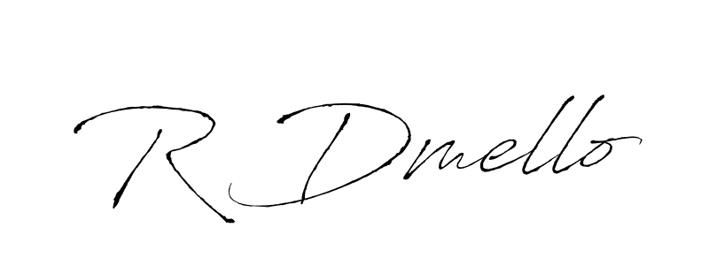 You should practise on your own different ways (Antro_Vectra) to write your name (R Dmello) in signature. don't let someone else do it for you. R Dmello signature style 6 images and pictures png