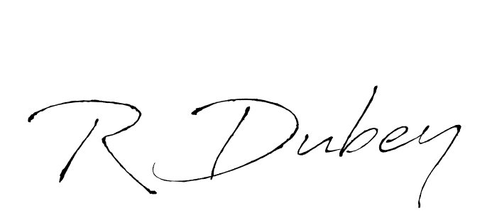 Use a signature maker to create a handwritten signature online. With this signature software, you can design (Antro_Vectra) your own signature for name R Dubey. R Dubey signature style 6 images and pictures png
