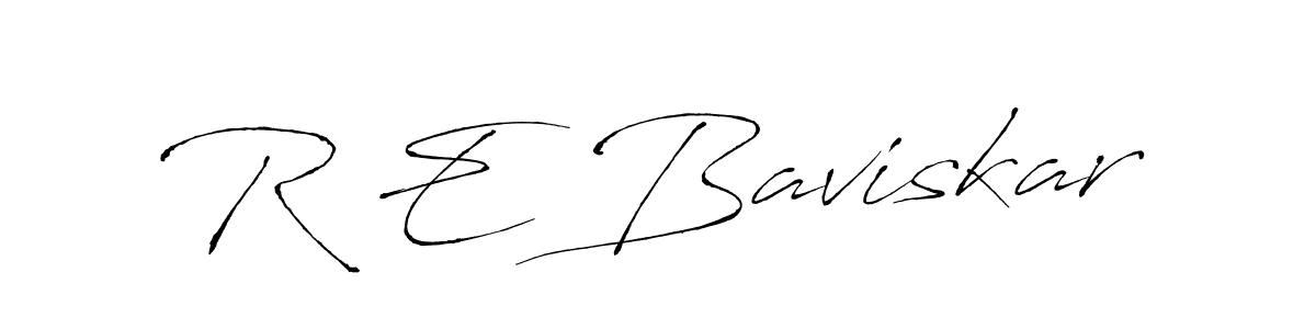 Antro_Vectra is a professional signature style that is perfect for those who want to add a touch of class to their signature. It is also a great choice for those who want to make their signature more unique. Get R E Baviskar name to fancy signature for free. R E Baviskar signature style 6 images and pictures png