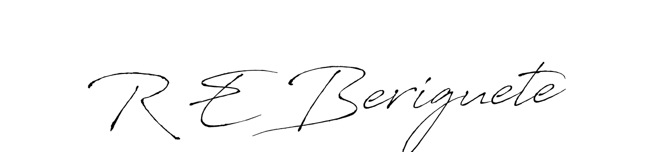 How to make R E Beriguete signature? Antro_Vectra is a professional autograph style. Create handwritten signature for R E Beriguete name. R E Beriguete signature style 6 images and pictures png