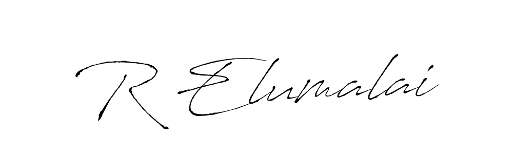 Also You can easily find your signature by using the search form. We will create R Elumalai name handwritten signature images for you free of cost using Antro_Vectra sign style. R Elumalai signature style 6 images and pictures png