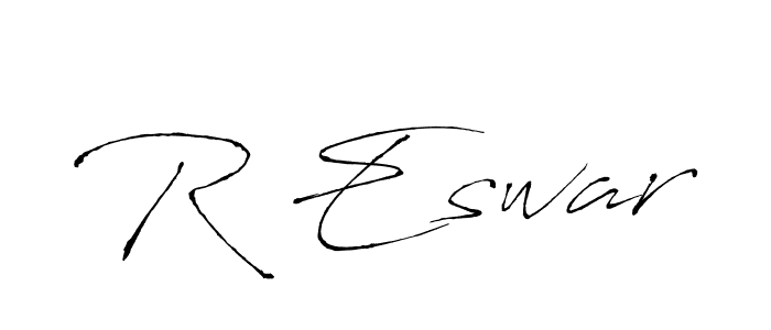 R Eswar stylish signature style. Best Handwritten Sign (Antro_Vectra) for my name. Handwritten Signature Collection Ideas for my name R Eswar. R Eswar signature style 6 images and pictures png
