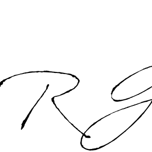 Make a beautiful signature design for name R G. With this signature (Antro_Vectra) style, you can create a handwritten signature for free. R G signature style 6 images and pictures png