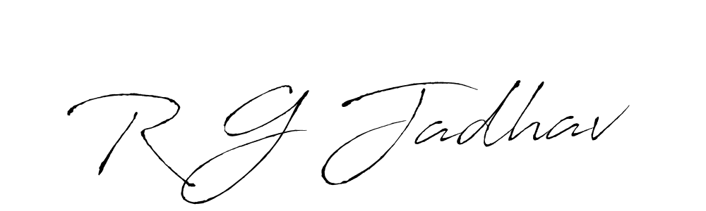 Make a beautiful signature design for name R G Jadhav. With this signature (Antro_Vectra) style, you can create a handwritten signature for free. R G Jadhav signature style 6 images and pictures png