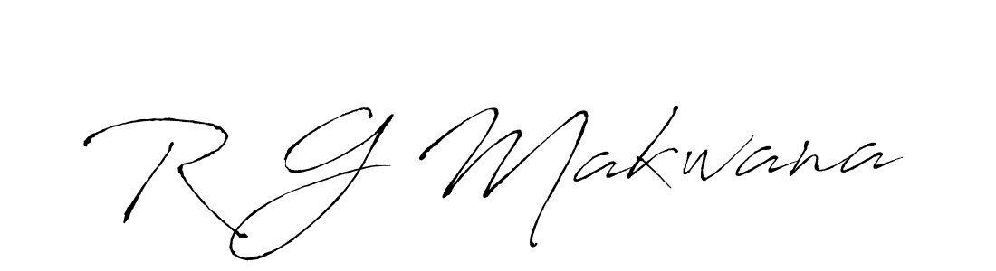 Design your own signature with our free online signature maker. With this signature software, you can create a handwritten (Antro_Vectra) signature for name R G Makwana. R G Makwana signature style 6 images and pictures png