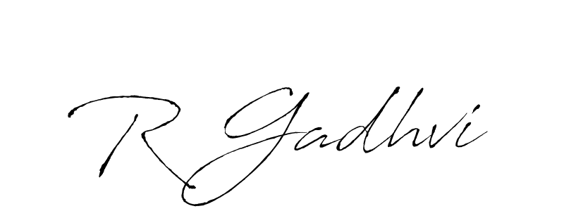 How to make R Gadhvi signature? Antro_Vectra is a professional autograph style. Create handwritten signature for R Gadhvi name. R Gadhvi signature style 6 images and pictures png