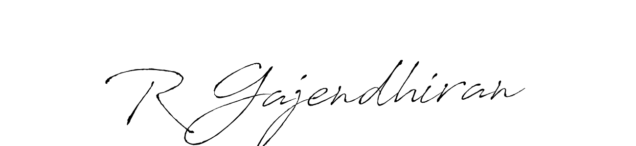 Design your own signature with our free online signature maker. With this signature software, you can create a handwritten (Antro_Vectra) signature for name R Gajendhiran. R Gajendhiran signature style 6 images and pictures png